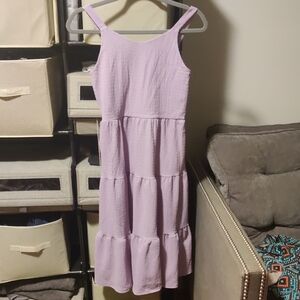 Market & Spruce Lavender Tiered Ruffled Bohemian Sundress Kids Size 12